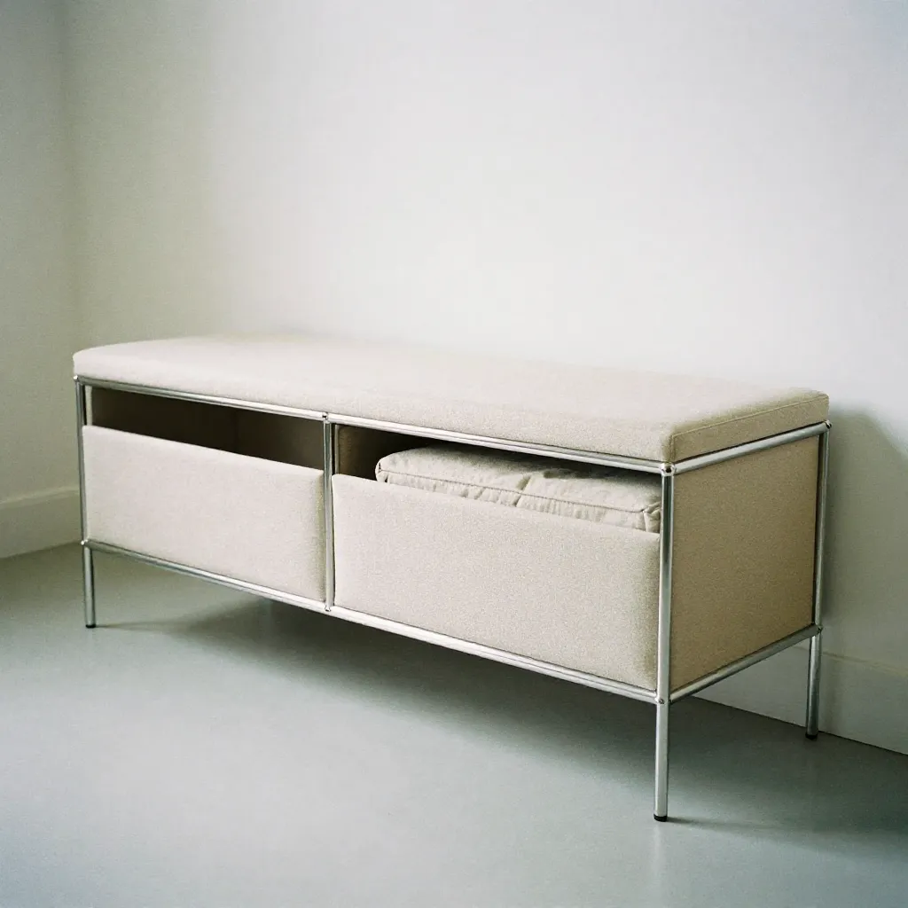 Clean geometric lines in modular furniture design